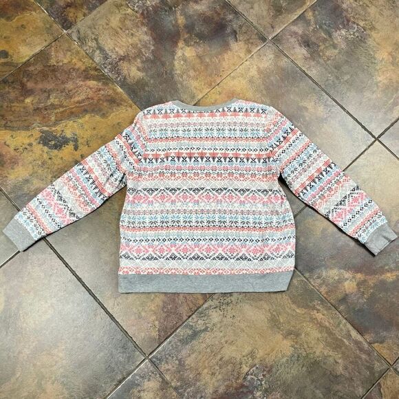 Cuddl Duds Honeycomb Fleece Pajama Top & Pajama Joggers Set Cream Fairisle PXL - Picture 7 of 12